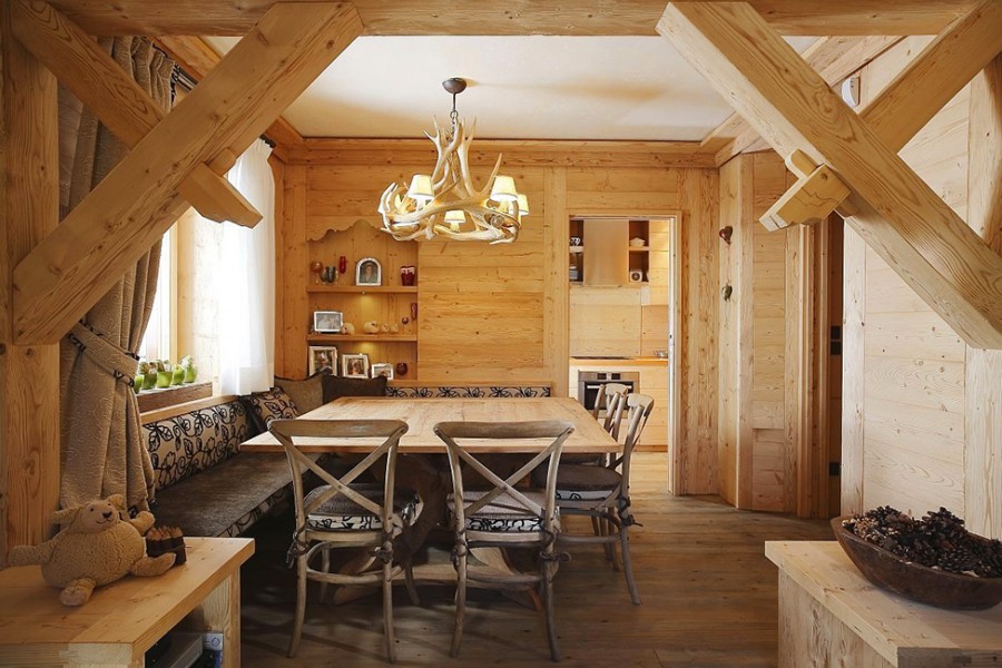Интерьер деревянного дома внутри фото и видео идеи