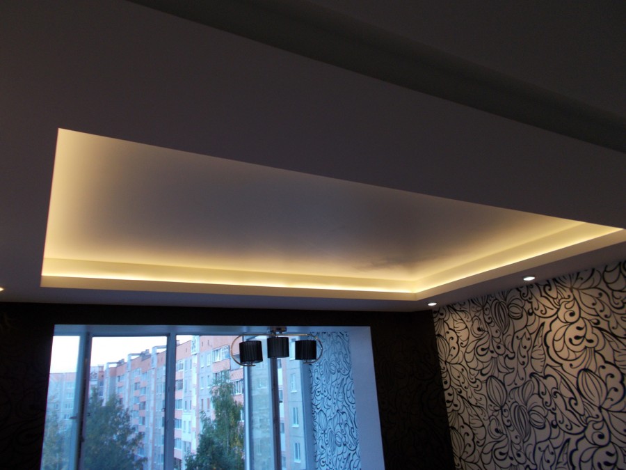 потолок из светодиодной ленты