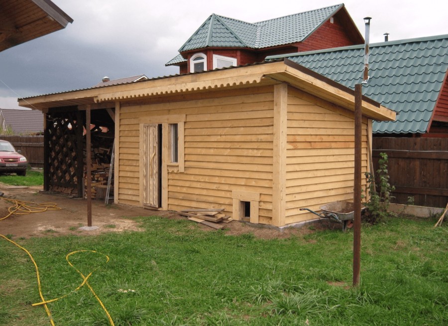 Монтаж односкатной крыши для дома, сарая или бани, цена руб за м2